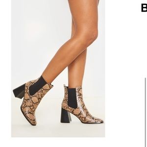 SNAKE PRINT pretty little thing PLT booties size 7